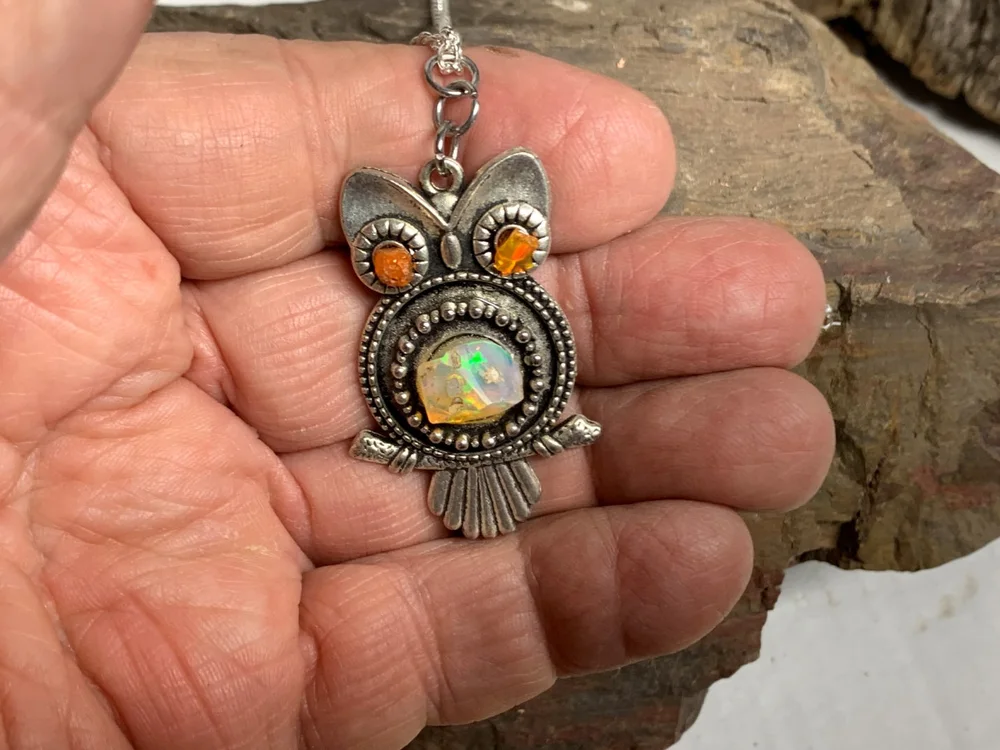 Owl Opal on Sterling Silver, photo 3 of 3