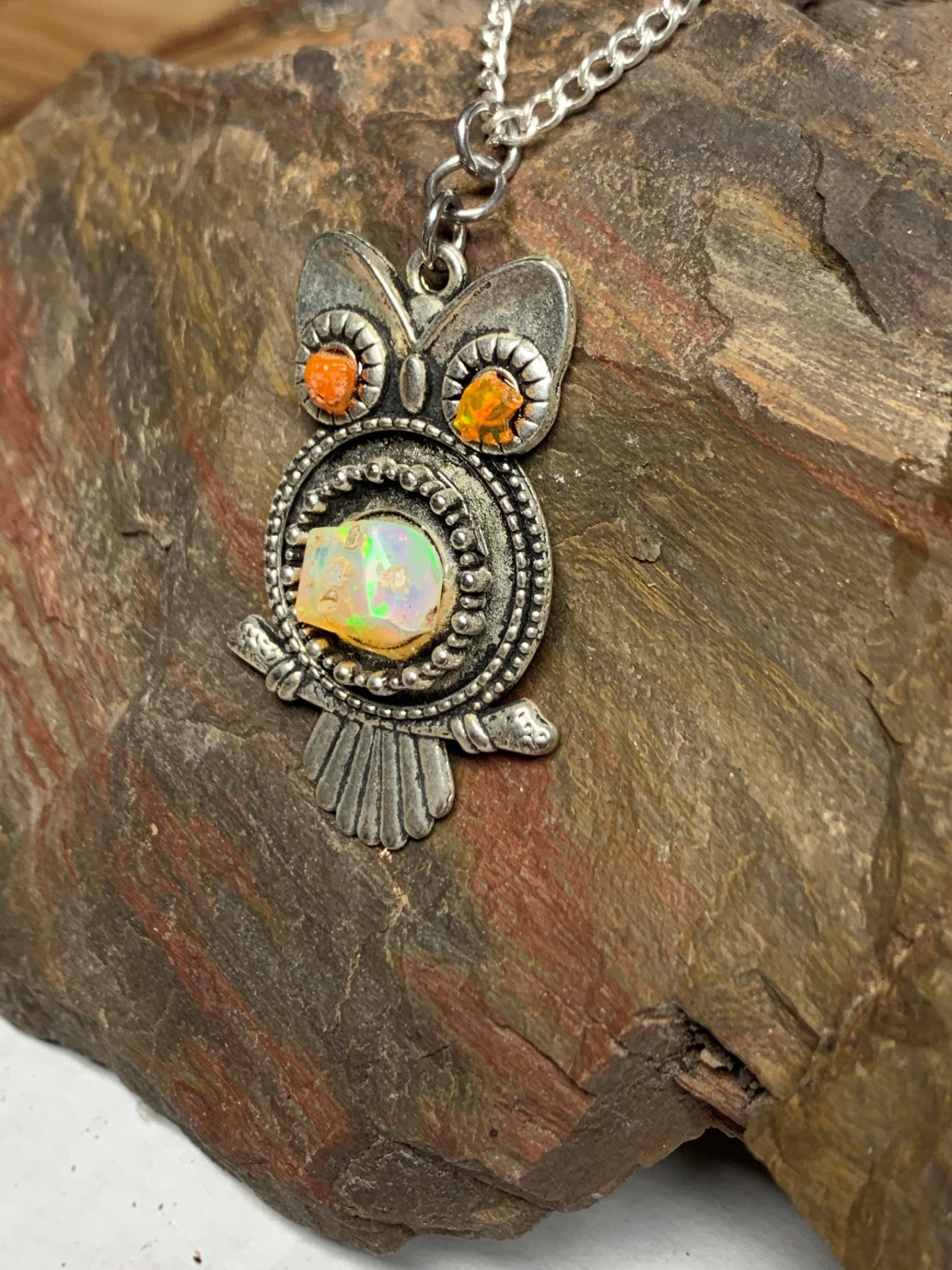 Owl Opal on Sterling Silver