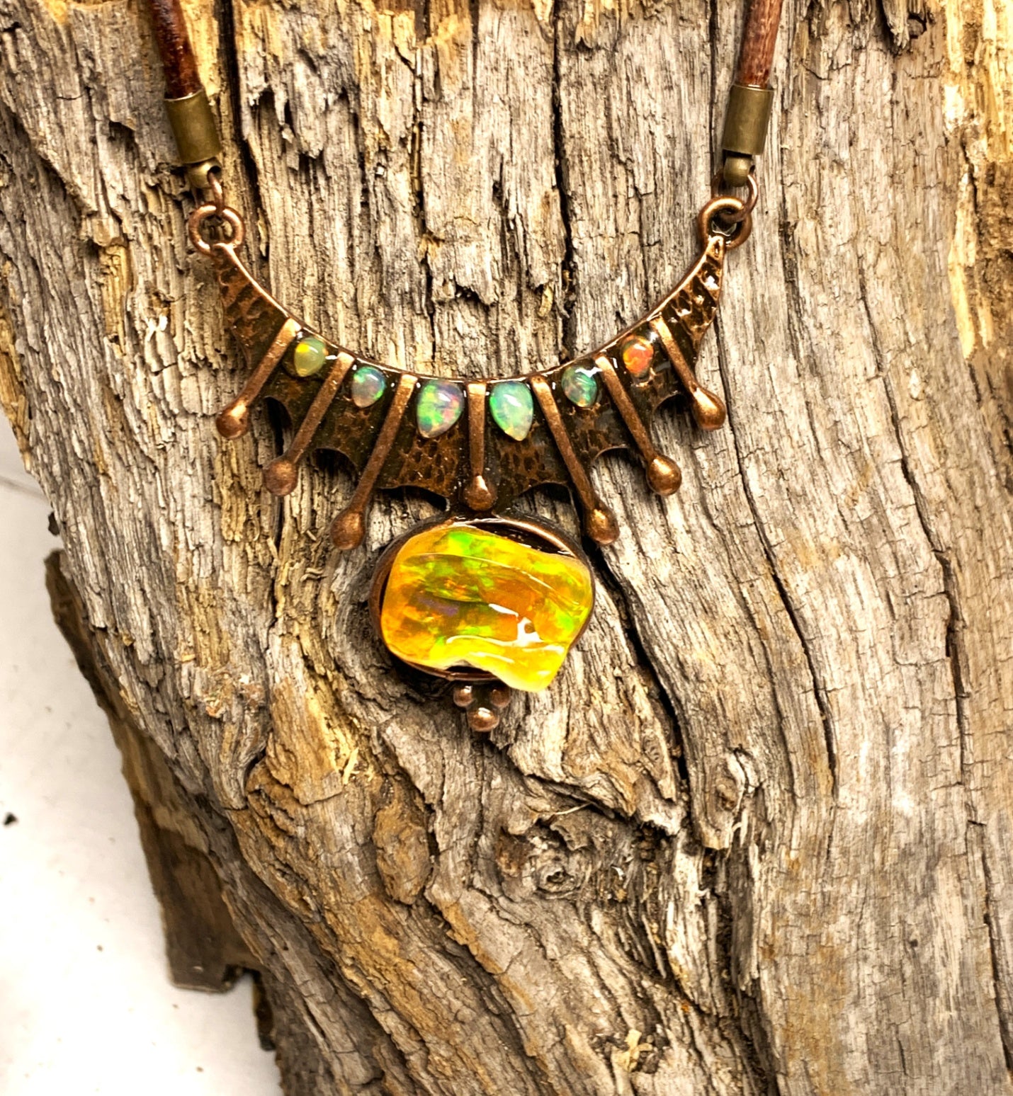 Opal on Copper