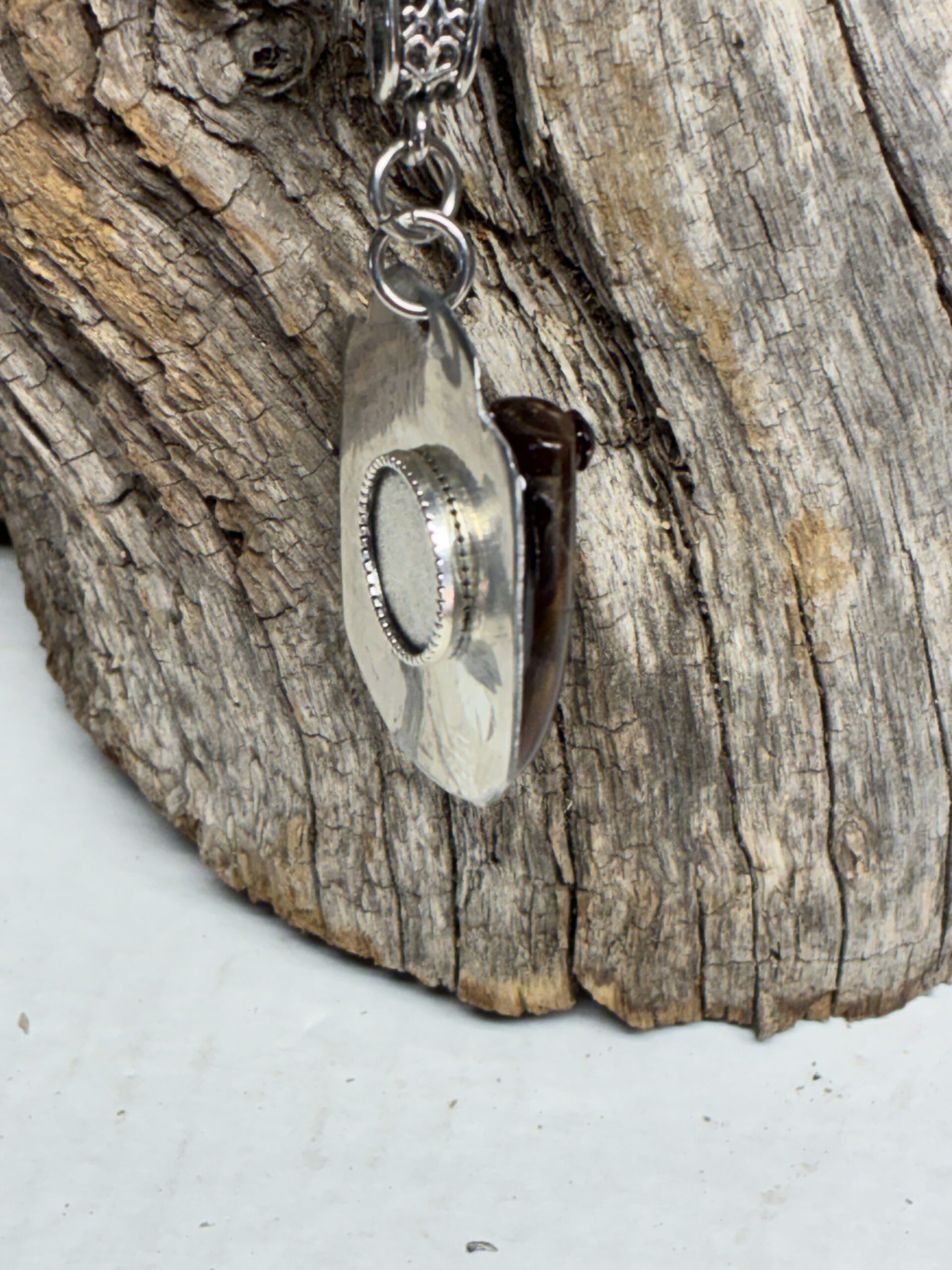 Sterling Silver Southwestern Pendant with Ruby Accents - Image 7
