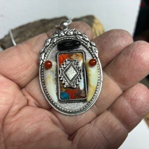 Southwestern Navajo-Style Wolf Tooth Pendant