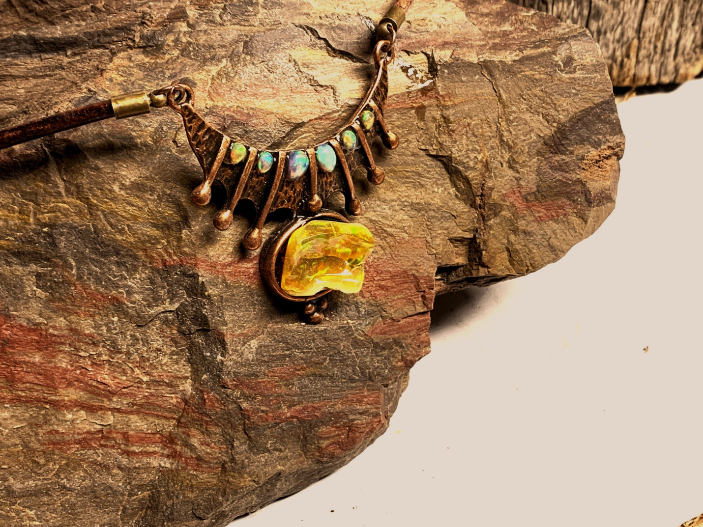 Opal on Copper