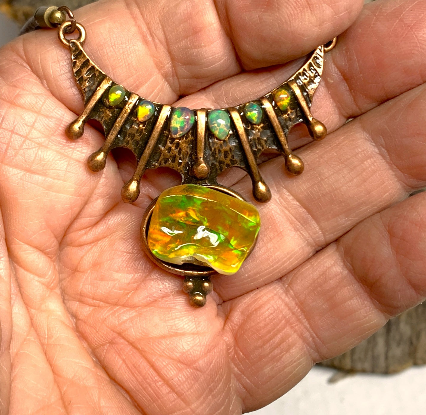Opal on Copper