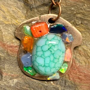 Ethiopian Opal Opal Agate Dragon Blood Agate Obsidian Red Coral Coral on Copper
